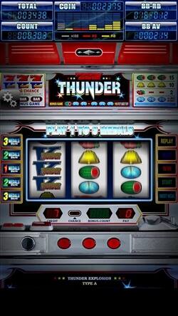 無料パチスロアプリ「サンダーV」1リール確定
